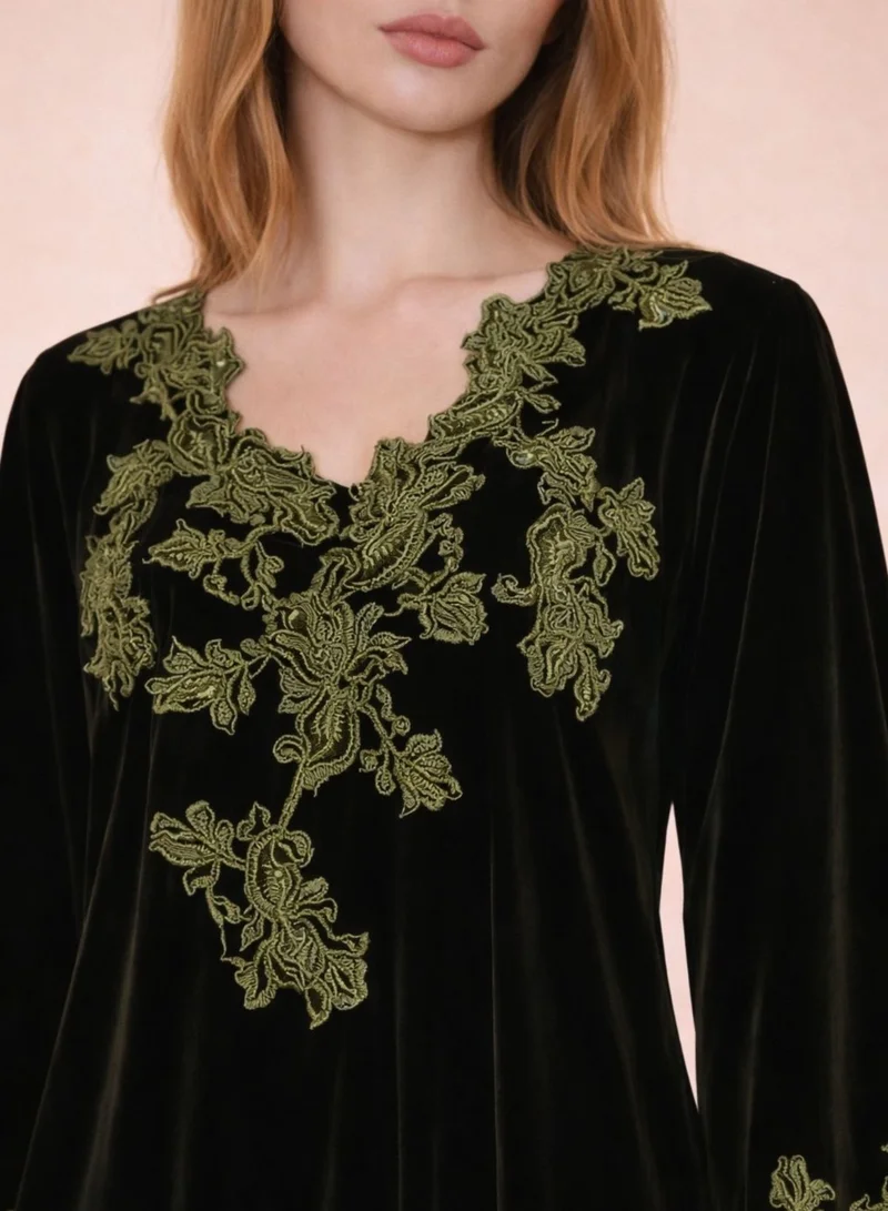 مايسون_ارابيلا إزرا مخمل أخضر